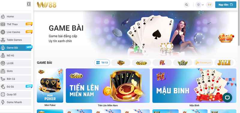 Nhà cái cá cược Wi88 nổi tiếng nhất khu vực Châu Á hiện nay 2 Danh sách sản phẩm giải trí hàng đầu tại nhà cái uy tín này